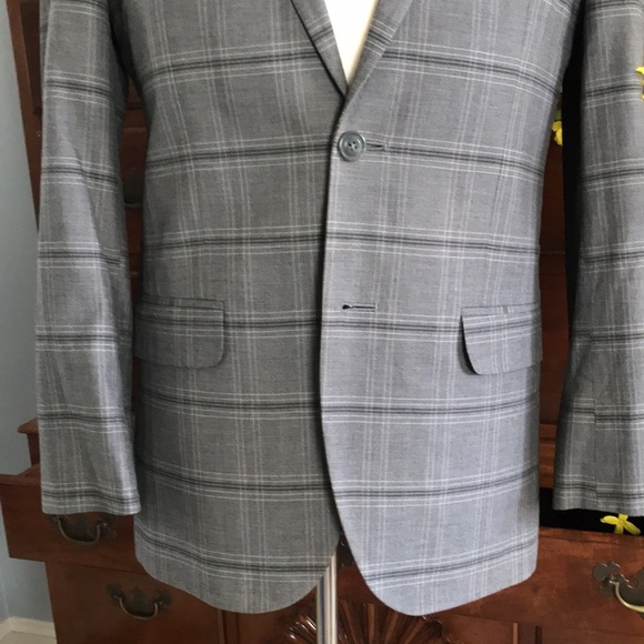 DKNY Jeans Grey Plaid Men’s Sport Coat Size Small - Picture 6 of 12